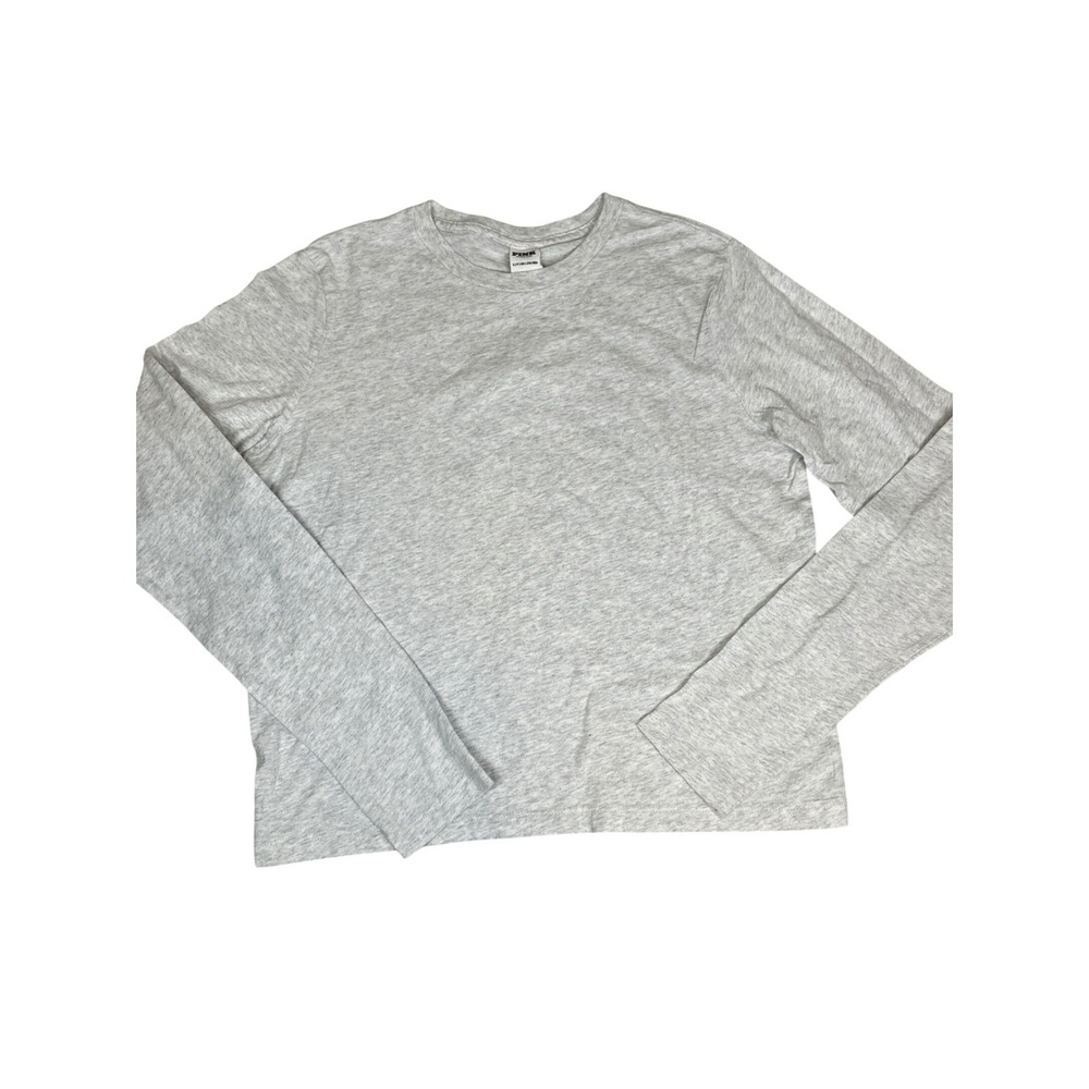 PINK by Victoria's Secret Long Sleeve T Shirt Gray Heathered‎ Crew Neck Size S